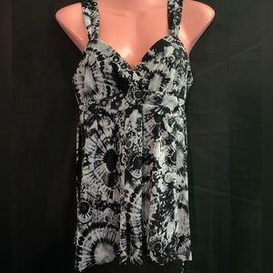 IZ Byer Womens Tie Dye Tank Tunic Top Size Medium